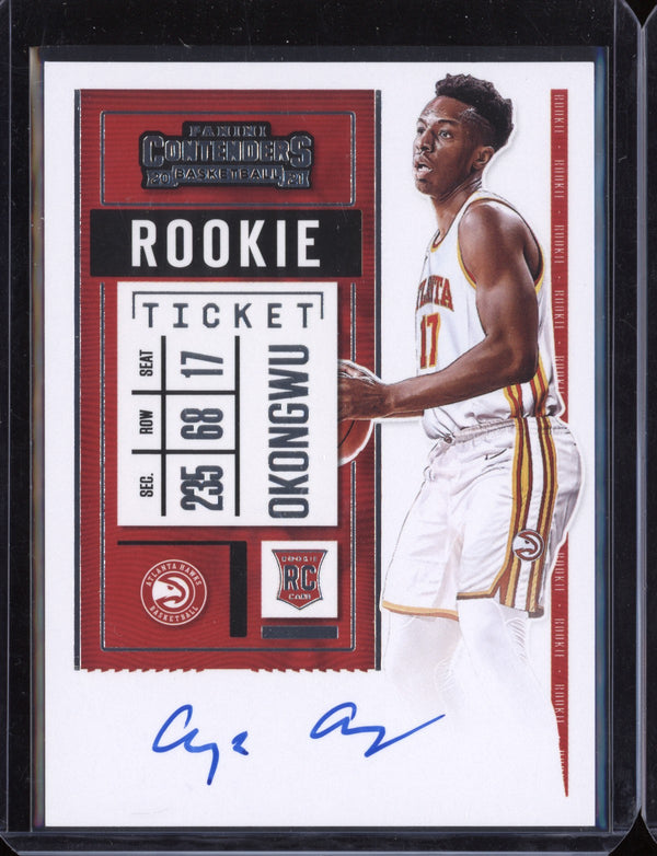 Onyeka Okongwu 2020-21 Panini Contenders Rookie Ticket Variation Auto RC