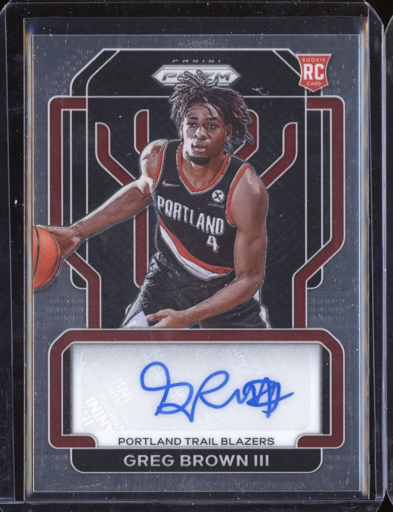 Greg factory Brown Rookie Ticket Auto /25