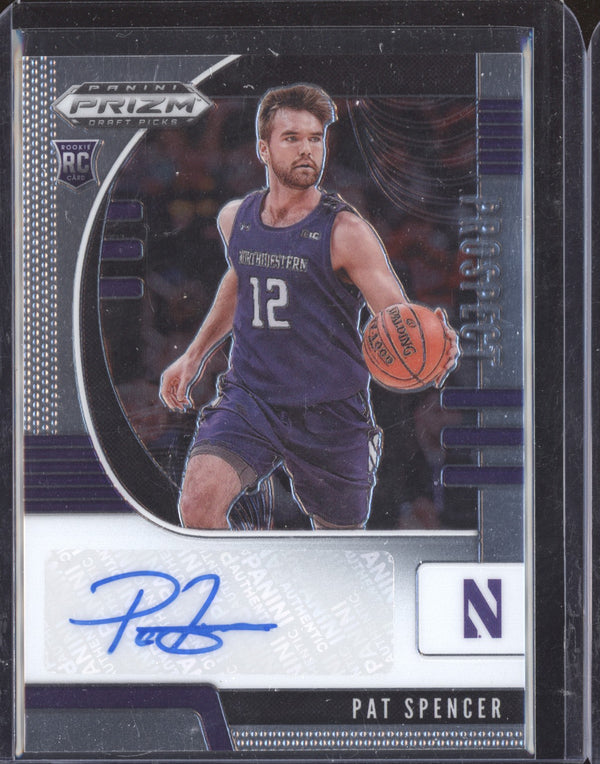 Pat Spencer 2020-21 Panini Prizm Draft Picks PA-PS Prospect Autograph RC