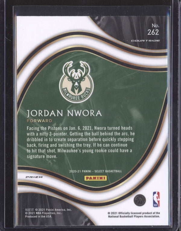 Jordan Nwora 2020-21 Panini Select 262 Courtside Silver RC