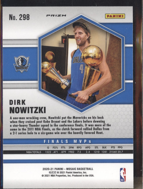 Dirk Nowitzki 2020-21 Panini Mosaic 298 Finals MVP Pink Camo