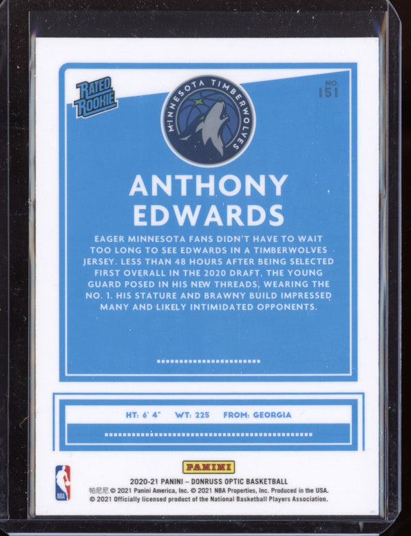 Anthony Edwards 2020-21 Panini Optic RC