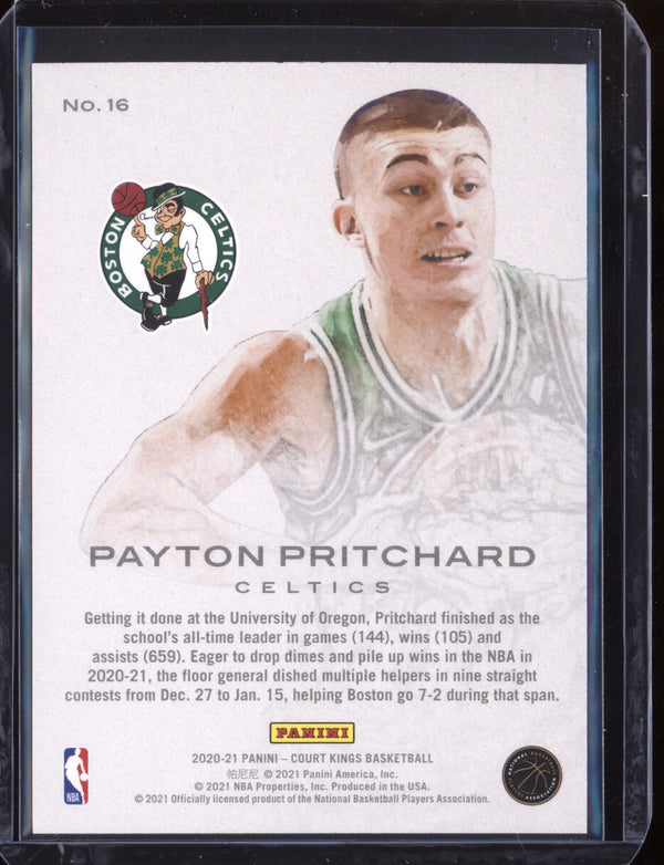 Payton Pritchard 2020-21 Panini Court Kings Works in Progress RC