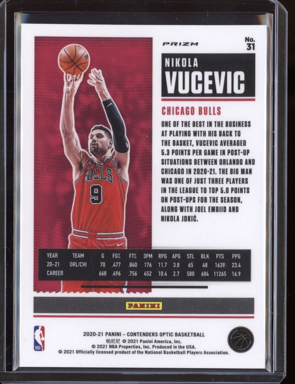 Nikola Vecevic 2020-21 Panini Contenders Optic Season Ticket