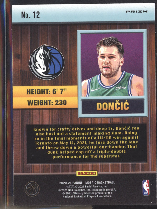 Luka Doncic 2020-21 Panini Mosaic 12 Jam Masters Green