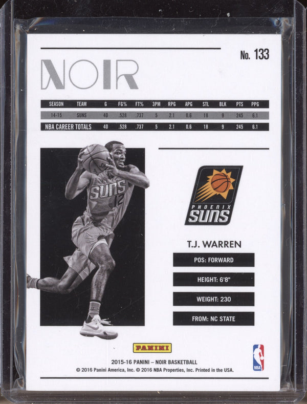 T.J. Warren 2015-16 Panini Noir 133 Color 8/99