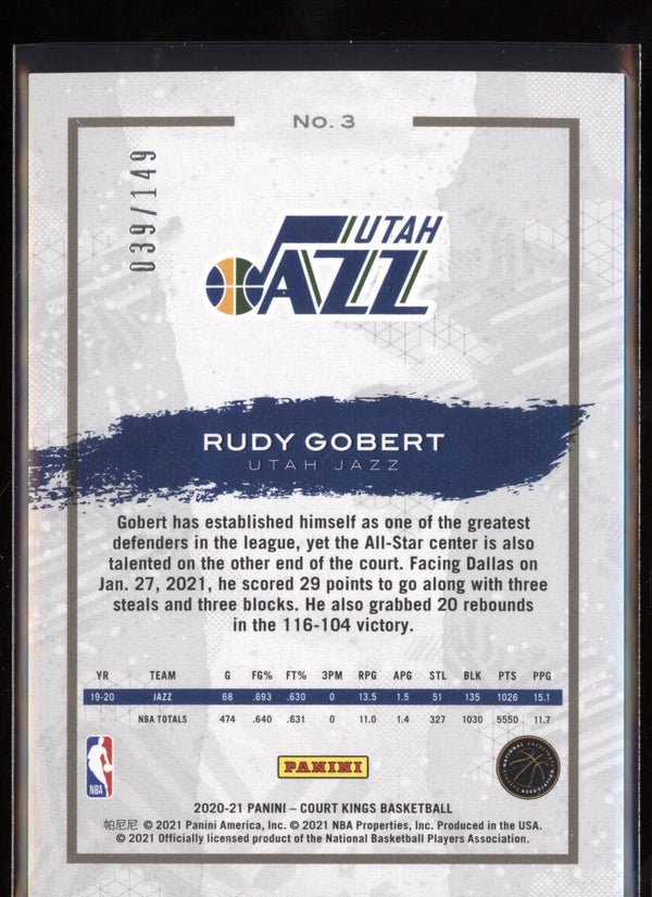 Rudy Gobert 2020-21 Panini Court Kings Ruby 39/149