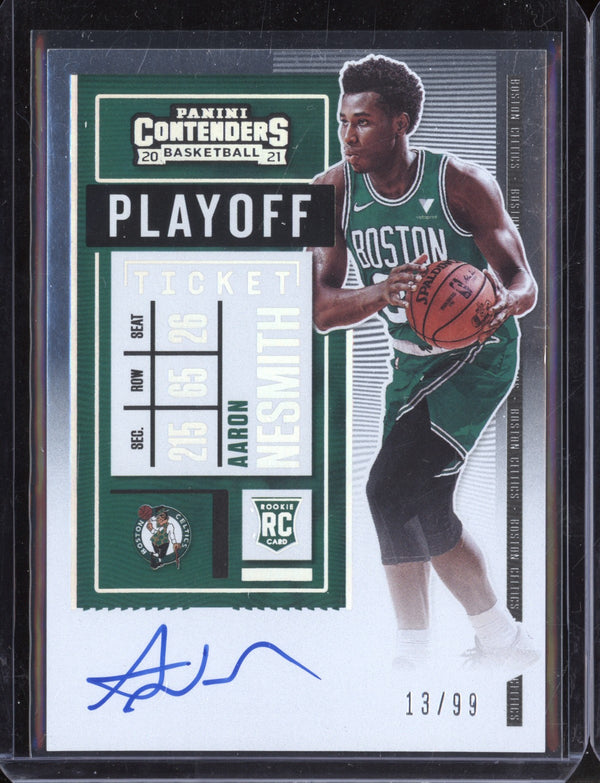 Aaron Nesmith 2020-21 Panini Contenders Playoff Ticket Auto RC 13/99