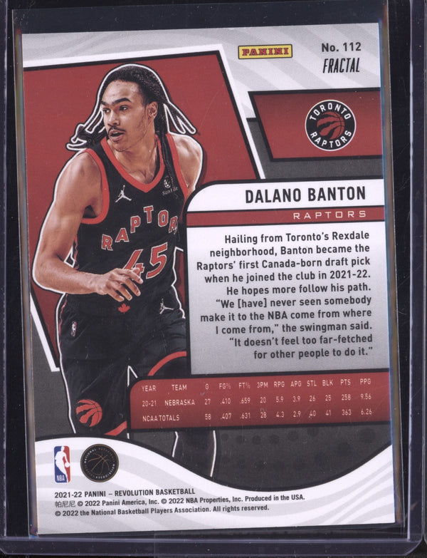 Dalano Banton 2021-22 Panini Revolution Fractal RC