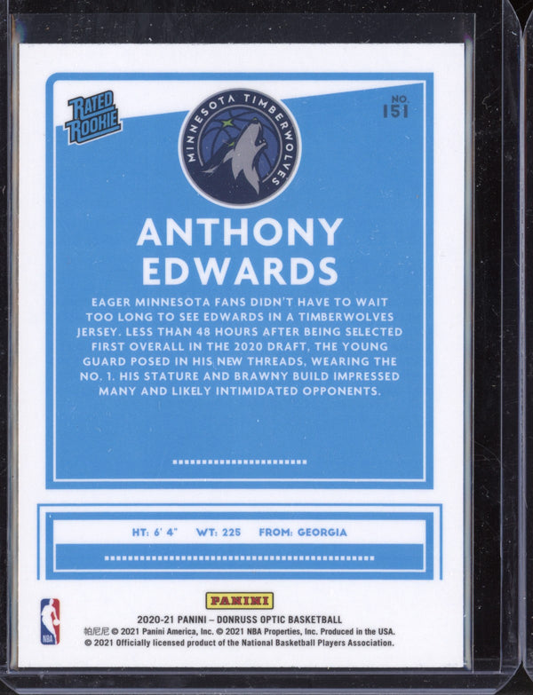 Anthony Edwards 2020-21 Panini Optic RC