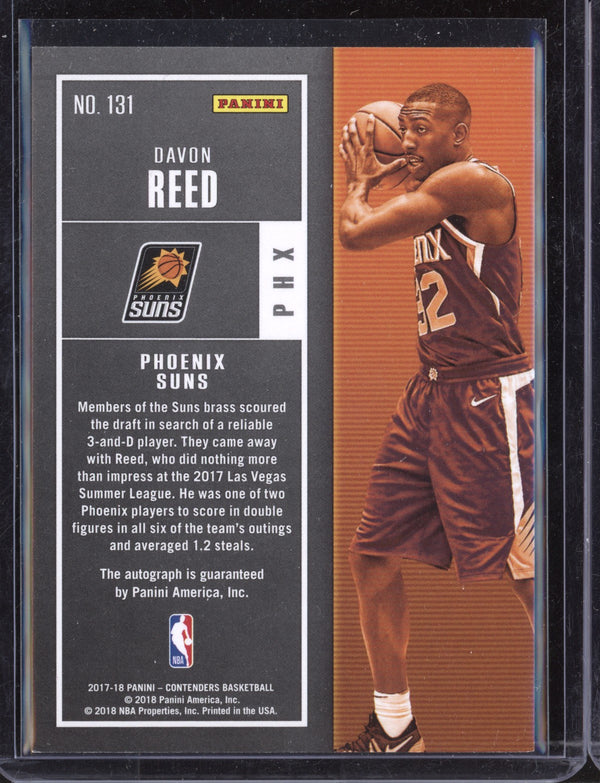 Davon Reed 2017-18 Panini Contenders Playoff Ticket RC 15/65