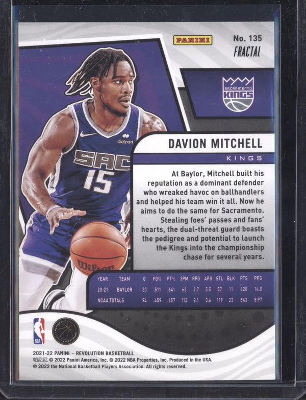 Davion Mitchell 2021-22 Panini Revolution Fractal RC