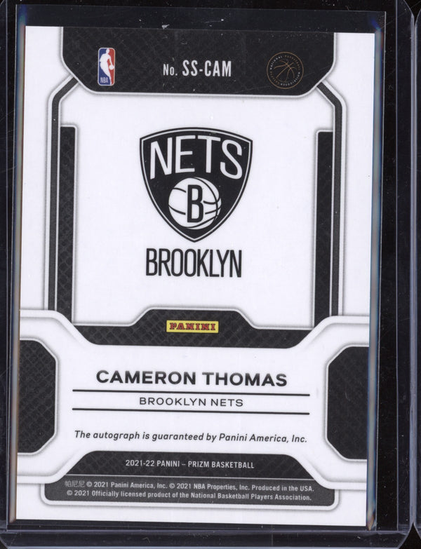 Cameron Thomas 2021-22 Panini Prizm Sensational Signatures RC