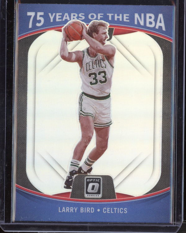 Larry Bird 2021-22 Panini Prizm 75 Years of NBA Optic