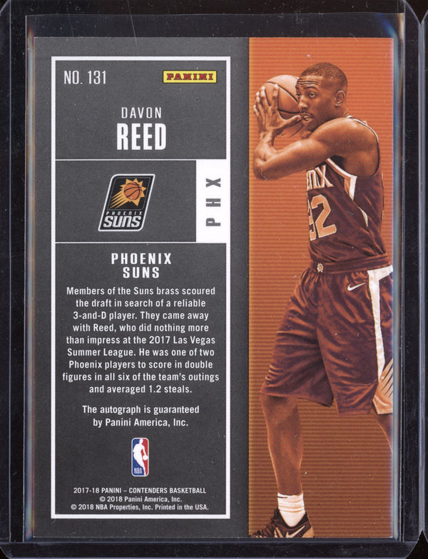 Davon Reed 2017-18 Panini Contenders Cracked Ice RC 20/25