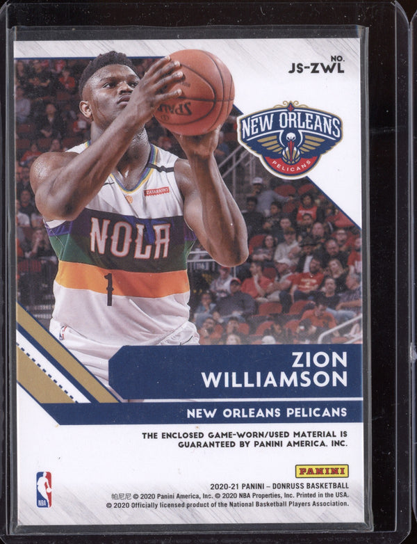 Zion Williamson 2019-20 Panini Donruss Jersey Series