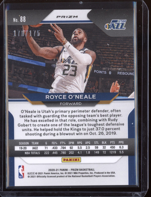 Royce O'Neale 2020 Panini Prizm Basketball Purple Ice Prizm 170/175