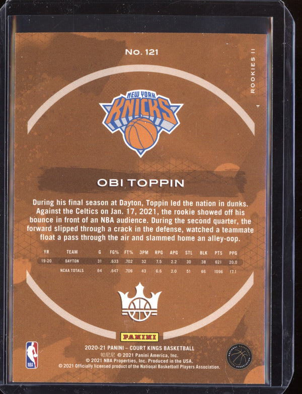 Obi Toppin 2020-21 Panini Court Kings Level II RC