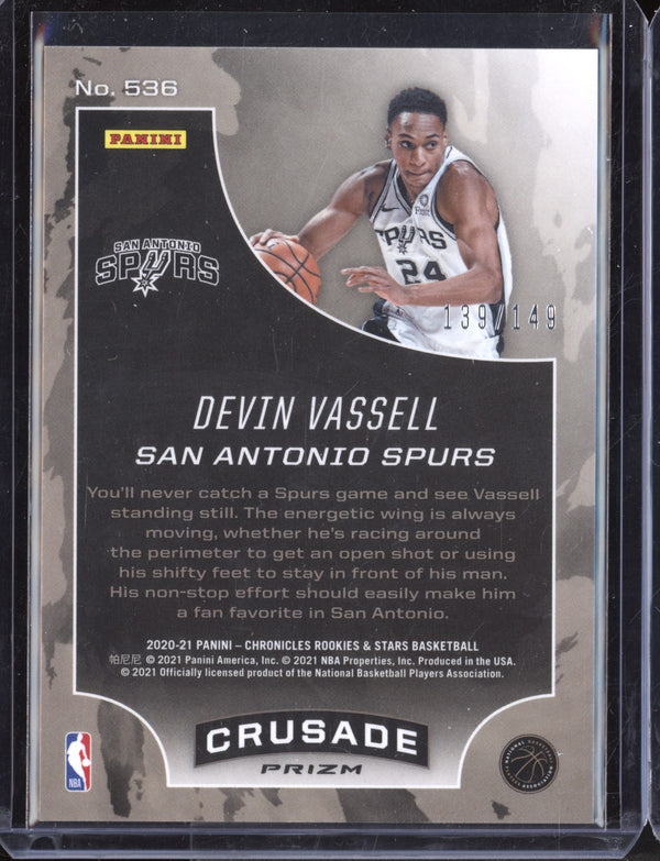 Devin Vassell 2020/21 Panini Chronicles Crusade Red RC 139/149