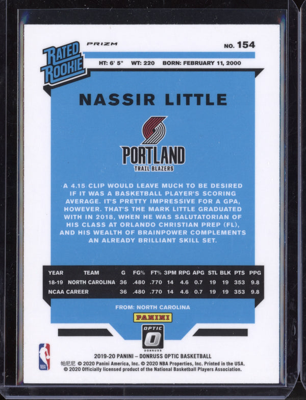 Nassir Little 2019-20 Panini Optic Choice Prizm RC