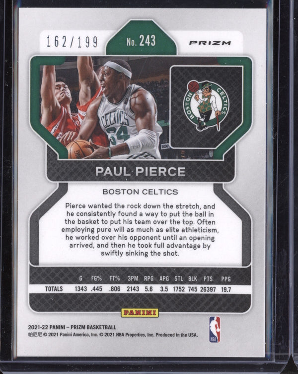 Paul Pierce 2021-22 Panini Prizm Blue 162/199