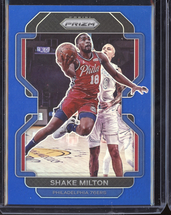 Shake Milton 2021-22 Panini Prizm Blue 76/199