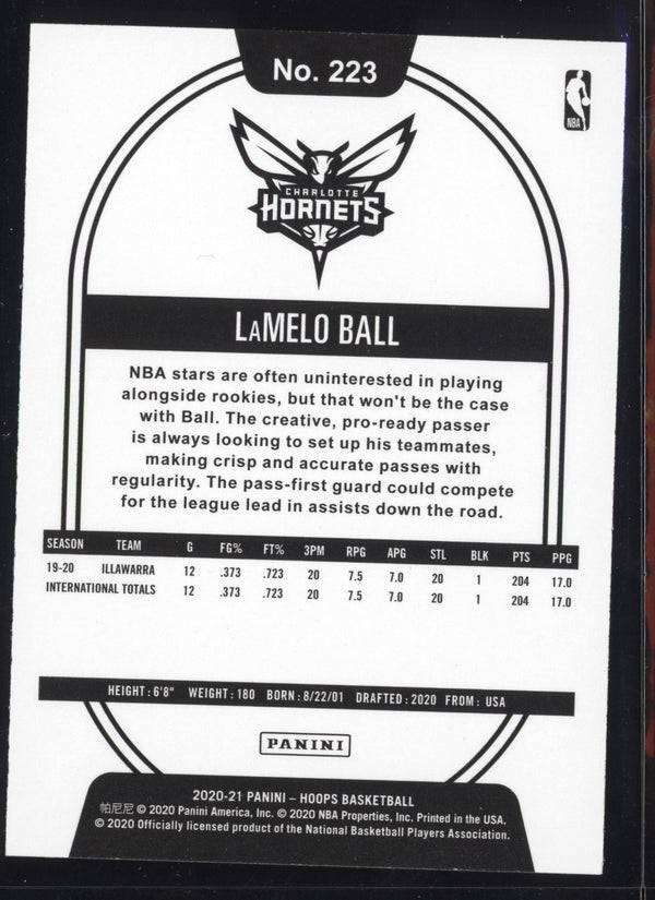 LaMelo Ball 2020/21 Panini Hoops RC