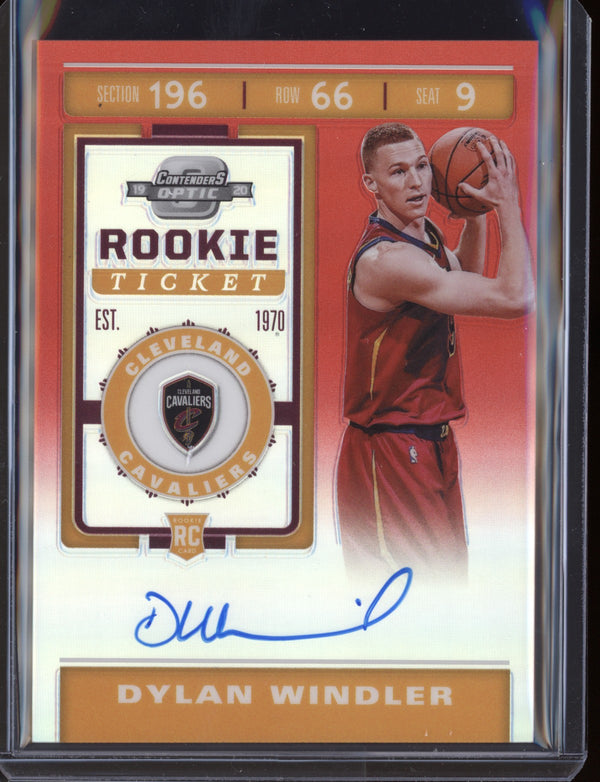 Dylan Windler 2019-20 Panini Contenders Optic Ticket Auto Red Variation RC61/149