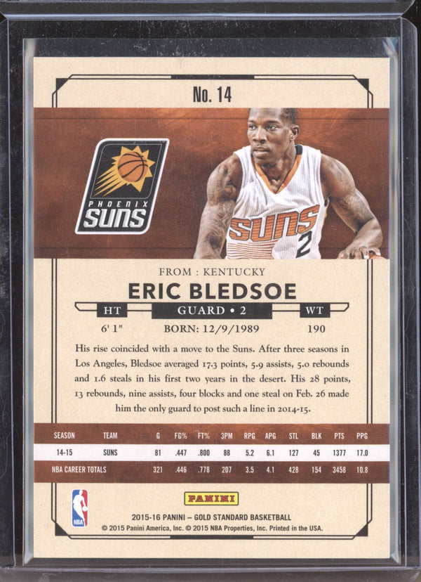 Eric Bledsoe 2015-16 Panini Gold Standard 14 AU 20/79