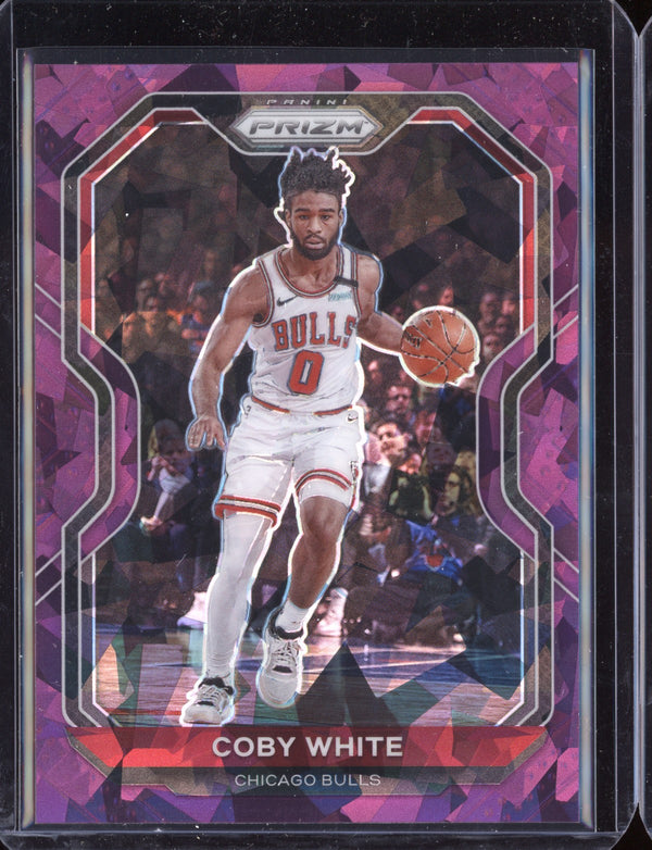 Coby White 2020 Panini Prizm Basketball Purple Ice Prizm 154/175