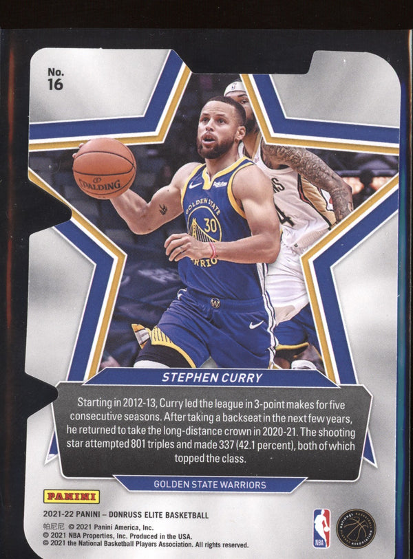 Stephen Curry 2021-22 Panini Donruss Elite Star Status Orange Die-Cut