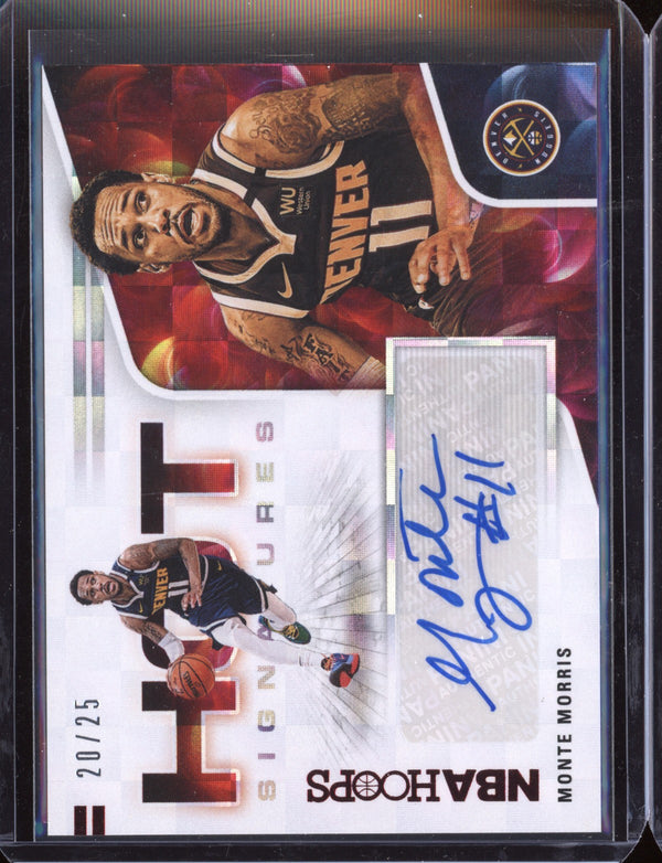 Monte Morris 2020-21 Panini Hoops Hot Signatures