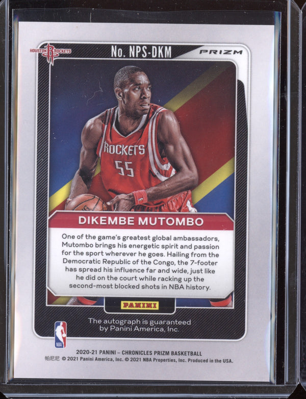 Dikembe Mutombo 2020-21 Panini Prizm National Pride Auto