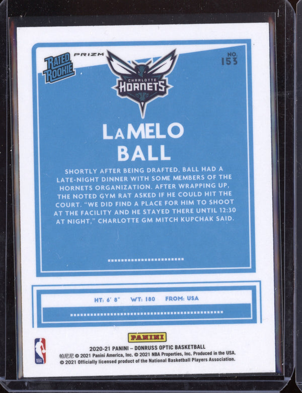 LaMelo Ball 2020-21 Panini Optic Silver Wave Holo RC