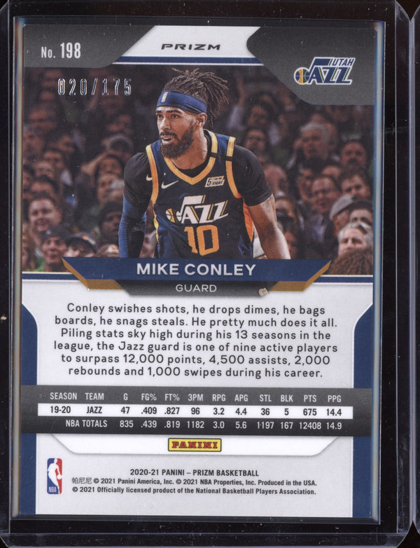 Mike Conley 2020 Panini Prizm Basketball Purple Ice Prizm 20/175