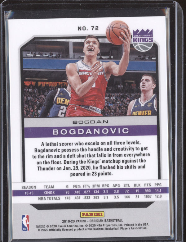 Bogdan Bogdanovic 2019-20 Panini Obsidian 72