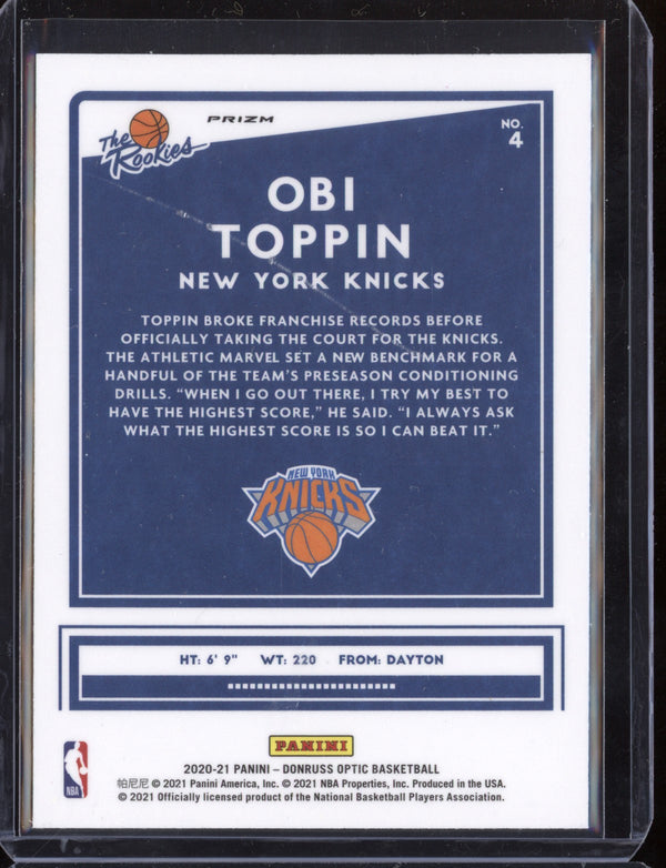 Obi Toppin 2020-21 Panini Donruss Optic The Rookies Silver RC