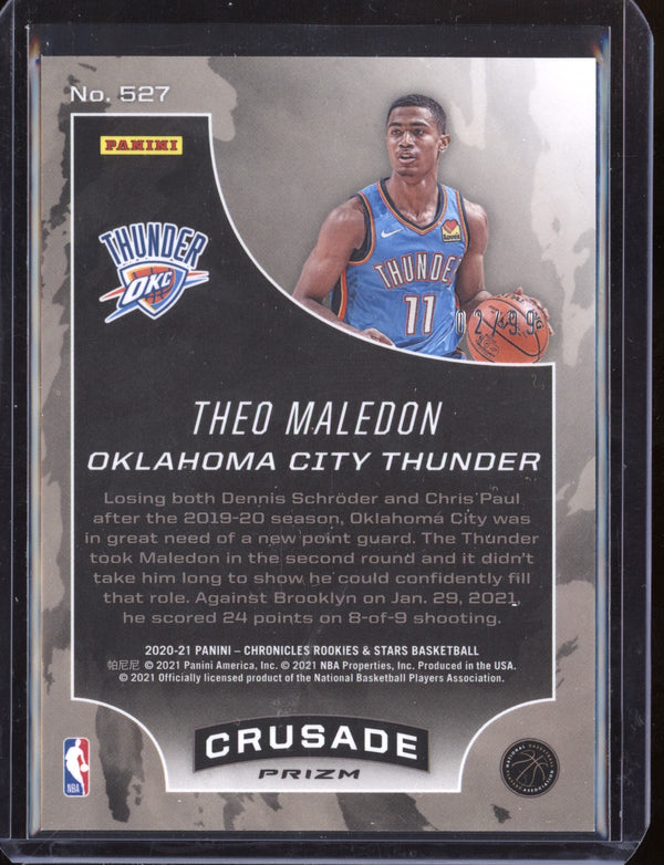 Theo Maledon 2020/21 Panini Chronicles Crusade Blue RC 2/99