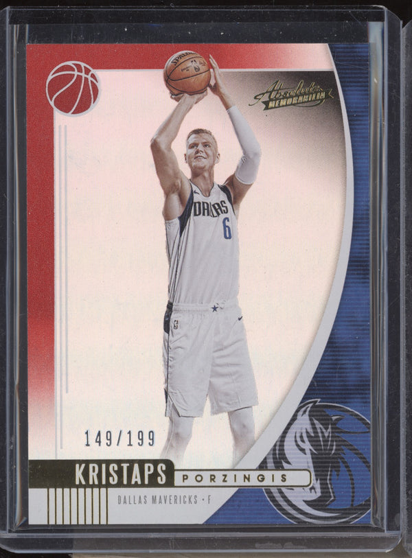 Kristaps Porizingis 2019-20 Panini Absolute 41 Red 149/199