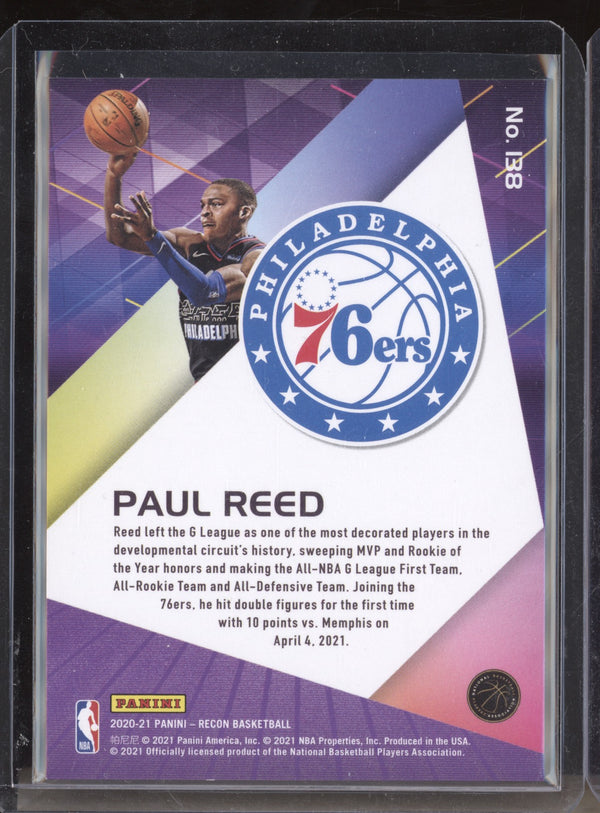 Paul Reed 2020-21 Panini Recon 138 Red  RC 73/199