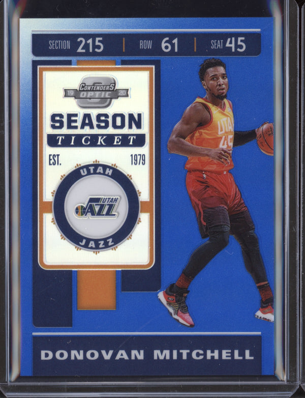 Donovan Mitchell 2019-20 Panini Contenders Optic Season Ticket Blue 54/99