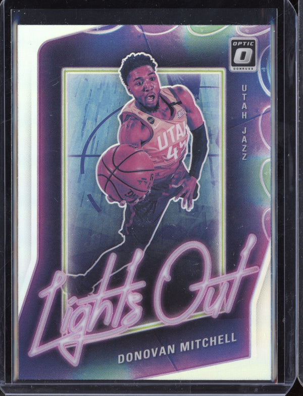 Donovan Mitchell 2020-21 Panini Donruss Optic Lights Out Silver