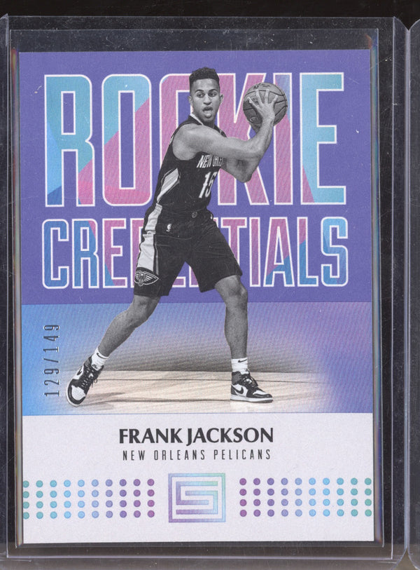 Frank Jackson 2017-18 Panini Status 6 Rookie Credentials Purple RC 129/149