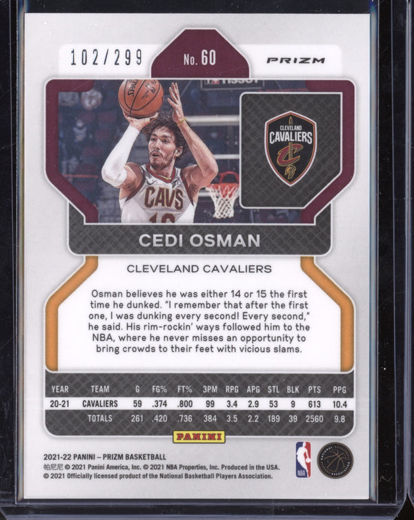 Cedi Osman 2021-22 Panini Prizm Red 102/299