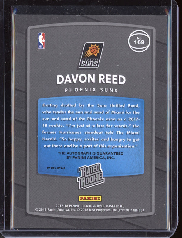 Davon Reed 2017-18 Panini Optic Rated Rookie Holo Signature RC