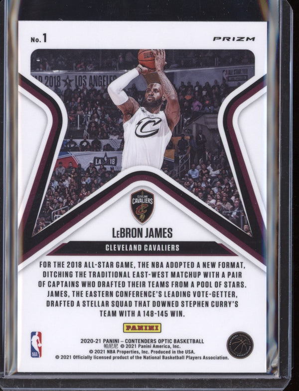 Lebron James 2020-21 Panini Contenders Optic All Star Aspirations Silver