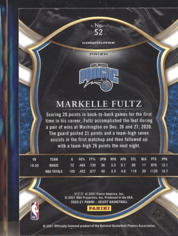 Markelle Fultz 2020-21 Panini Select 52 Concourse Silver