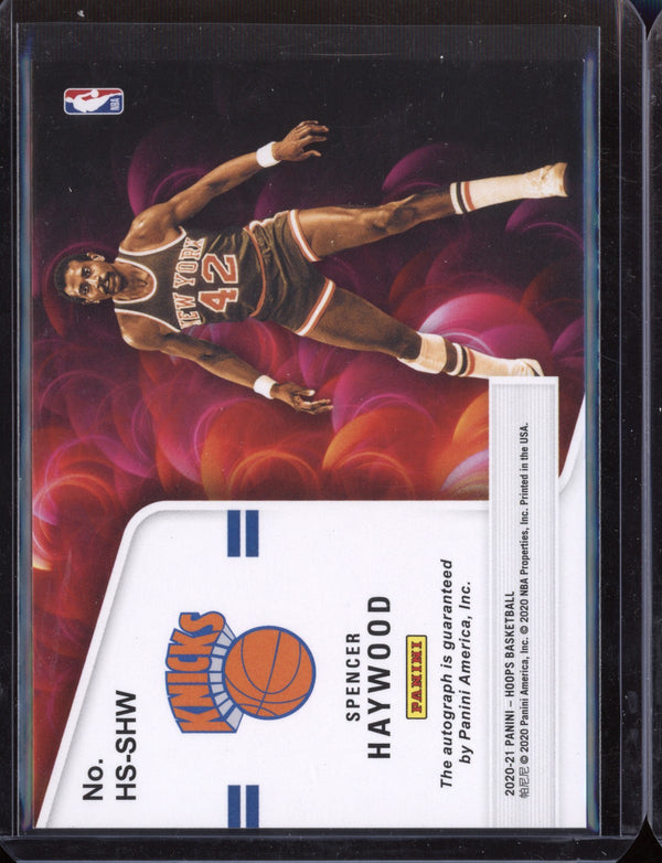 Spencer Haywood 2020-21 Panini Hoops Hot Signatures