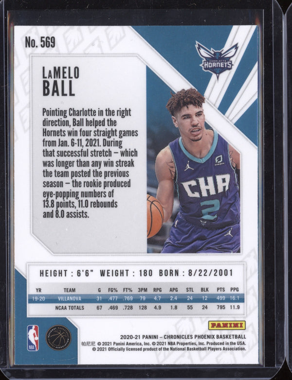 Lamelo Ball 2020/21 Panini Chronicles Phoenix Silver RC