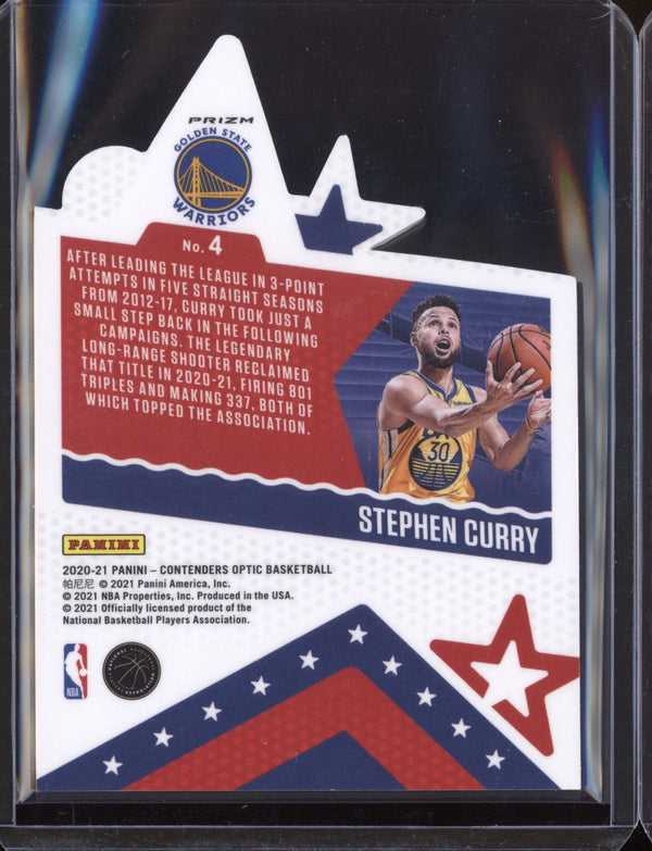 Steph Curry 2020-21 Panini Contenders Optic Super Stars